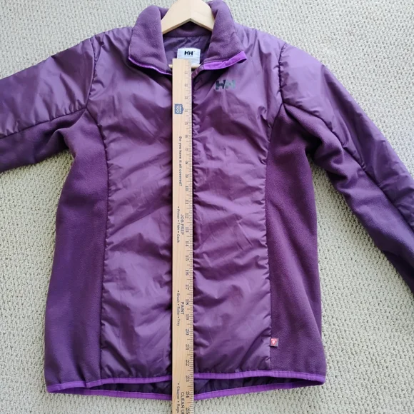 Helly Hansen Women Purple Terry Cloth Jacket Coat Primaloft Vikings Golf MED - Picture 6 of 11